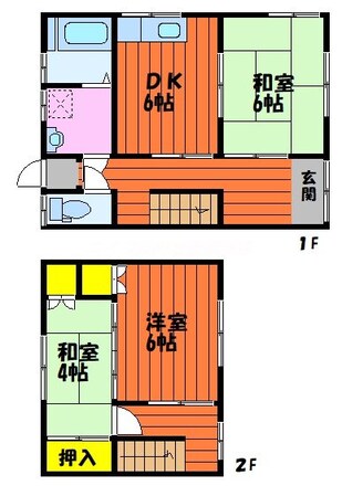 白神コーポの物件間取画像